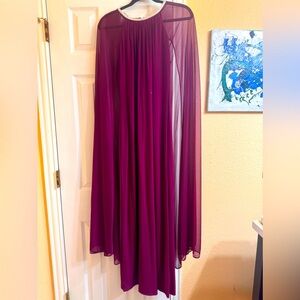 Magenta Purple Silver Sequined Dress